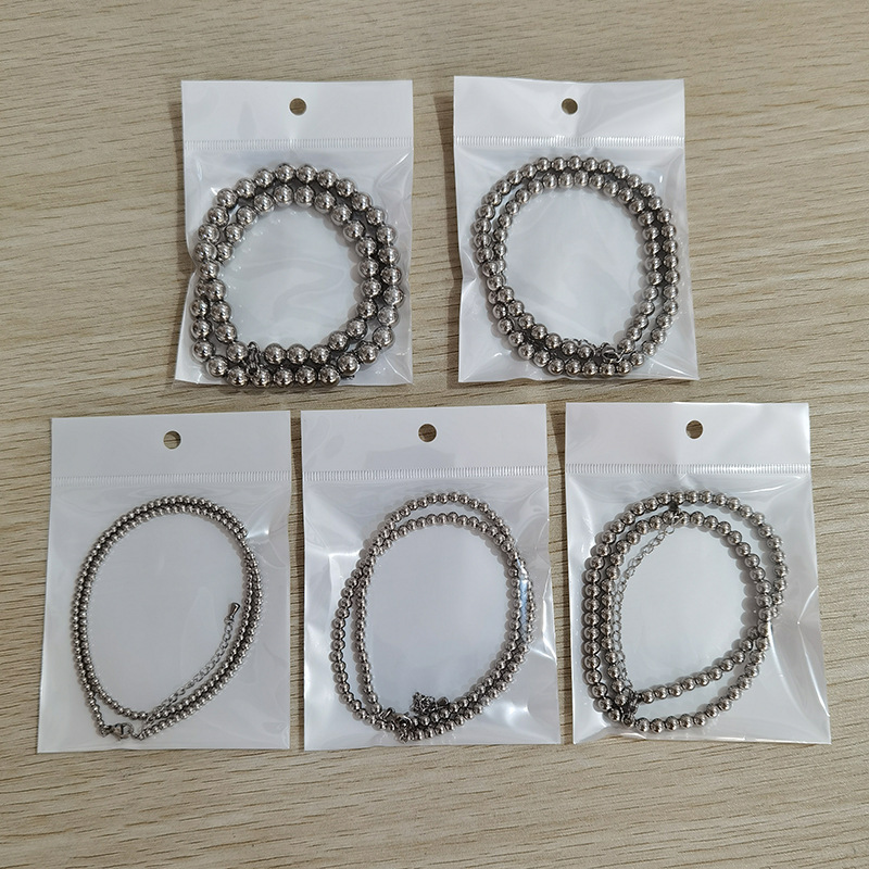 Modern Style Round Stainless Steel Necklace display picture 20