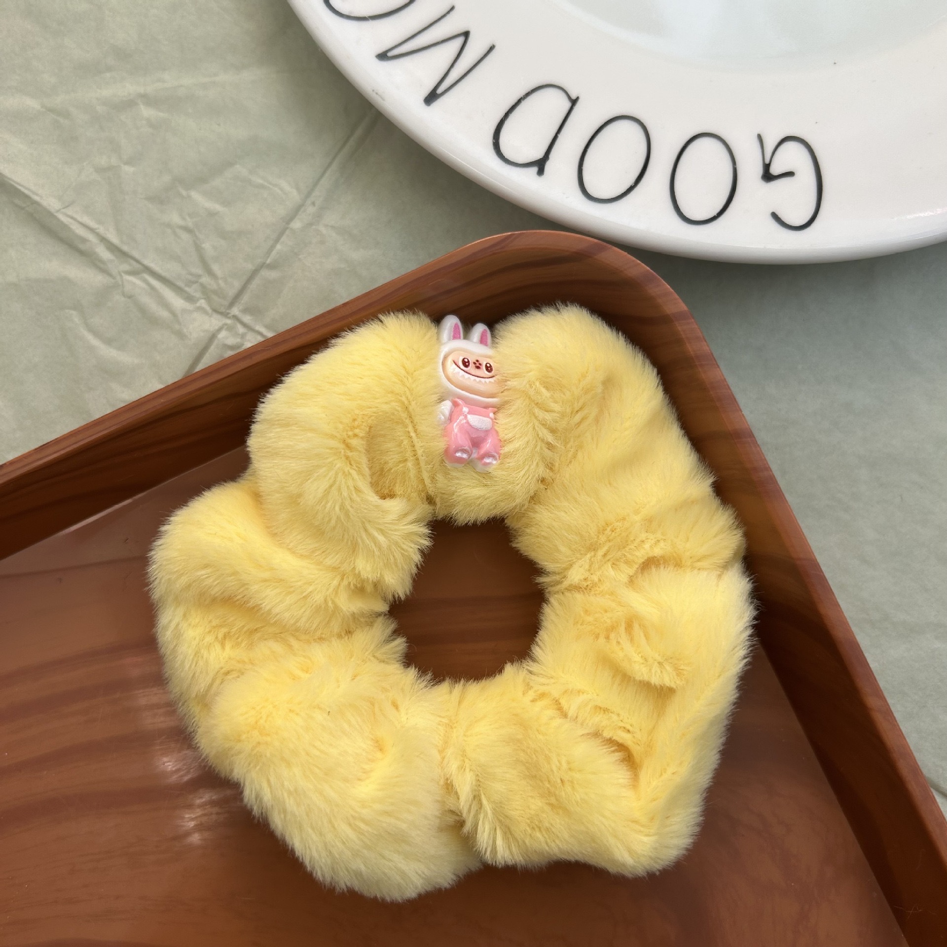 Dulce lindo peluche kt felino círculo de intestino grueso estudiante dulce felina elás negro rosa chica joyería de cabello cabello cabello