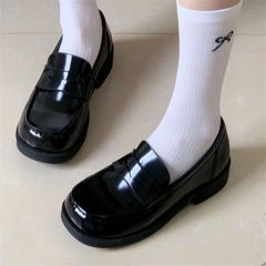33-44加大码女鞋JK制服鞋学院风百搭cos小皮鞋春秋防滑耐磨单鞋42