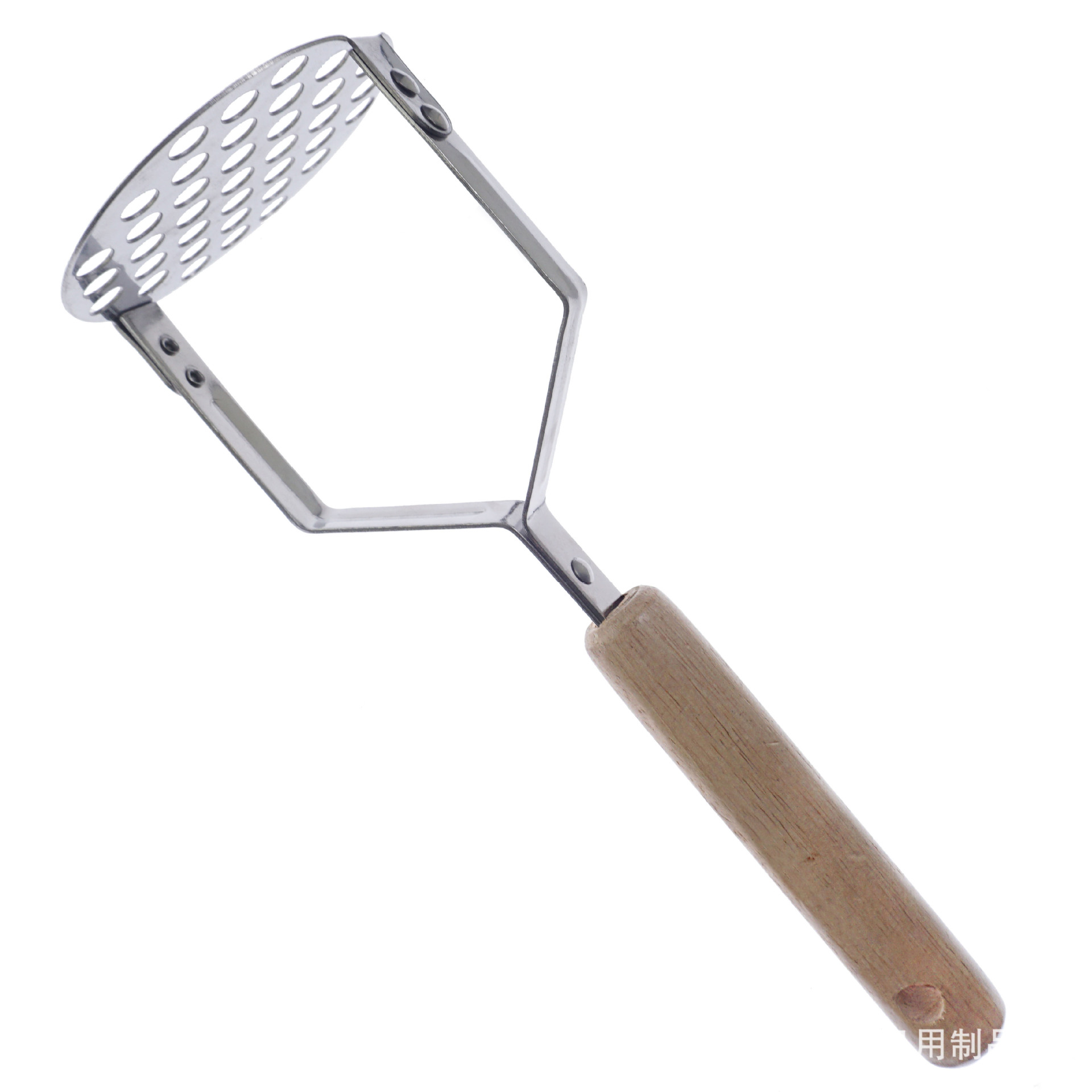 둥근 나무 손잡이와 평평한 스트립