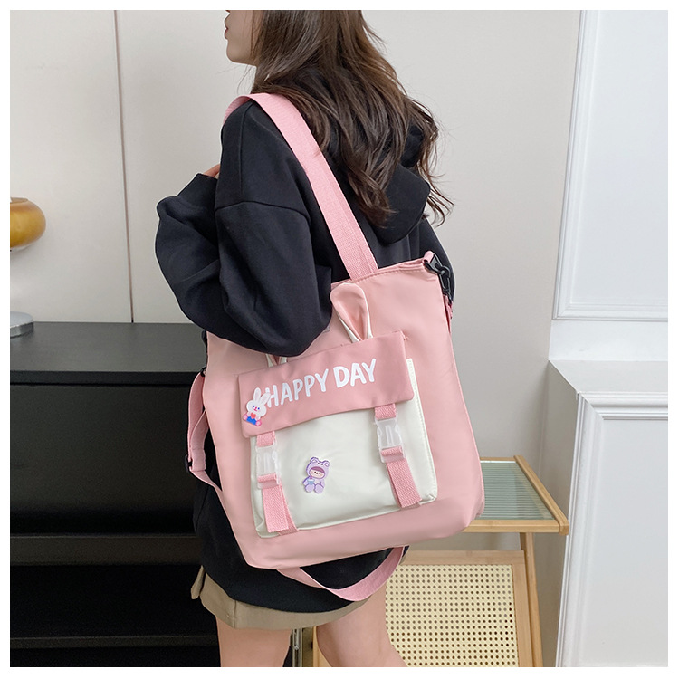 Large-capacity file bag, primary school student handbag that can be carried on one shoulder, book bag for girls with high appearance standards, homework books and test papers bag undefined