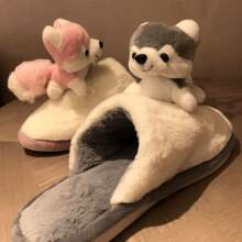 卡通棉拖鞋男女室内居家情侣棉拖鞋防滑保暖半包冬季拖鞋情侣款