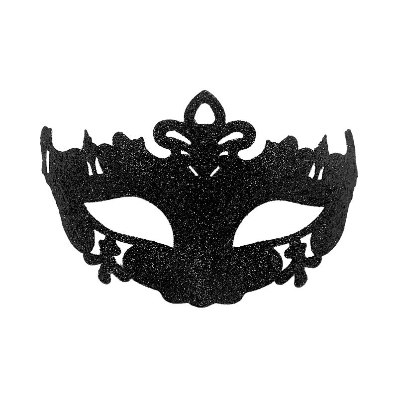 Máscaras negras de Halloween transfronterizas máscaras venecianas máscaras de hadas máscaras de alto valor de polvo