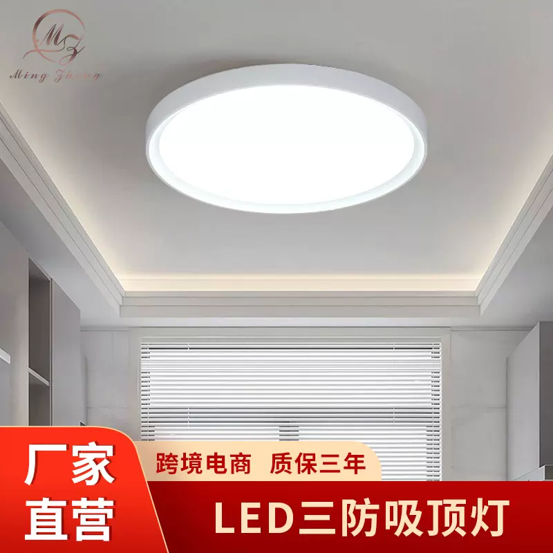 led吸顶灯家用客厅灯卧室灯薄款高亮阳台灯餐厅灯厂家批发吸顶灯