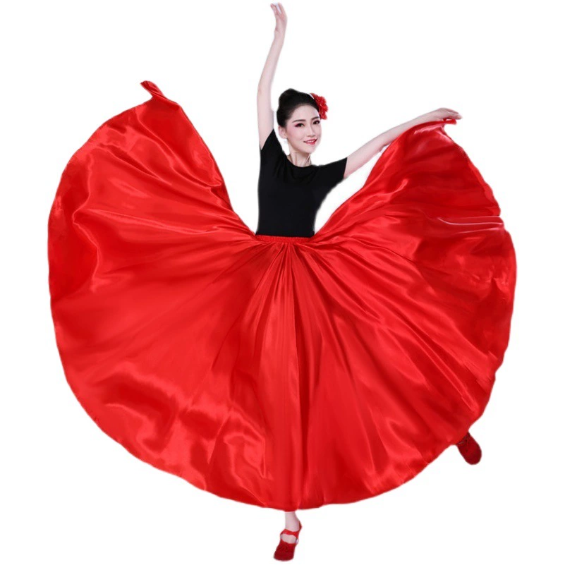 Юбка для танцевальной практики Синьцзян Юбка для танцевальной практики Yi Uygur Юбка для тибетского костюма Юбка для взрослых Большая юбка-качели Женская