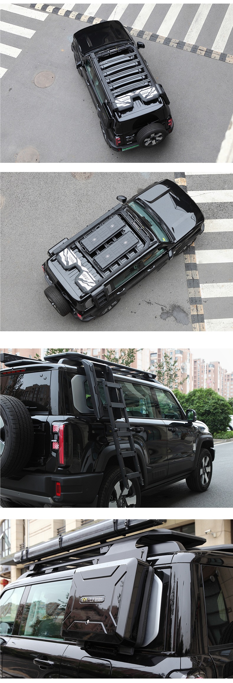 Bj30/Bj40C Extended Range Roof Rack Platform Aluminum Alloy Roof Platform Car Luggage Rack Ladder School Bag