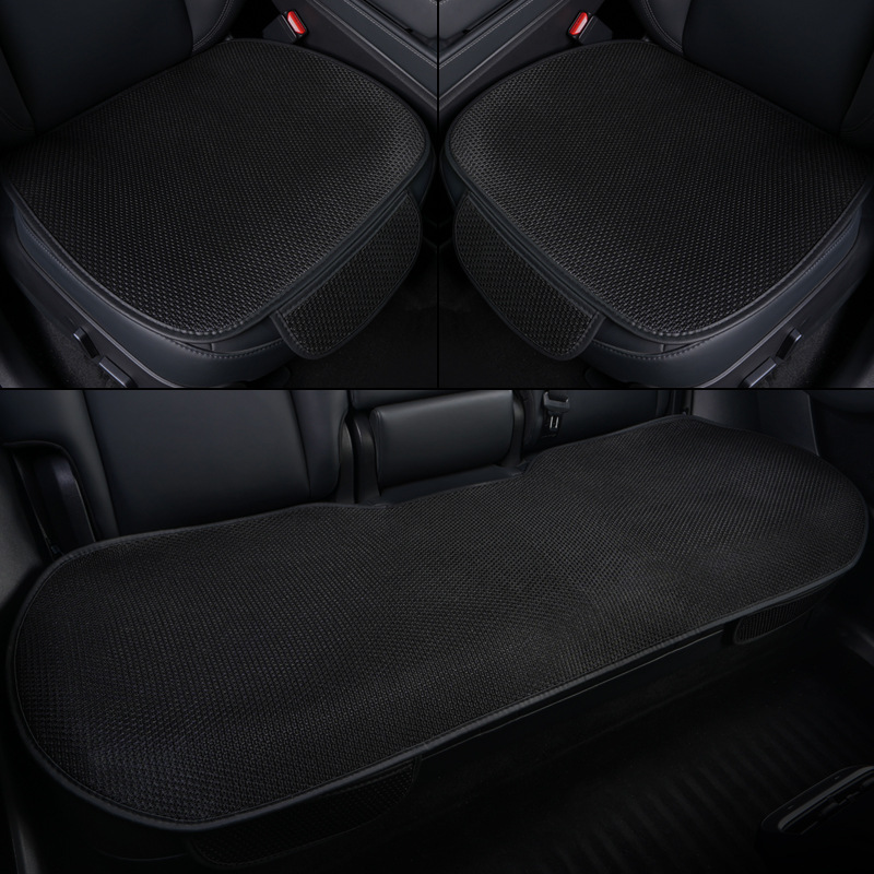 Qìchē Car Four Seasons Seat Cushion Summer Ice Silk Breathable Single Piece Rear Three-Piece Set Seat Cushion Mat (Seat cushion, seat cover) - three-piece-set