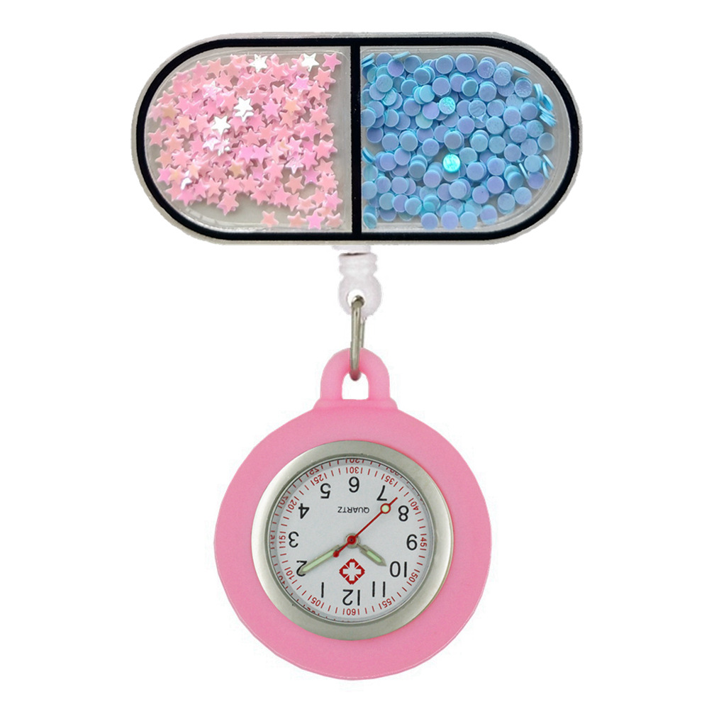 Icono médico creativo del hospital enfermera médico unisex acrílico brillante retraíble clip de carrete de insignia FO