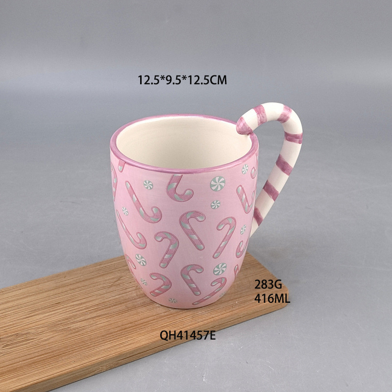 Navidad creativa transfronteriza atmósfera cerámica de oro tazas de Santa Claus tazas de Navidad artesanías cerámicas