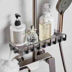 Bathroom shelf without drilling, home bathroom, shower room storage basket hook rod basket shower tray holder