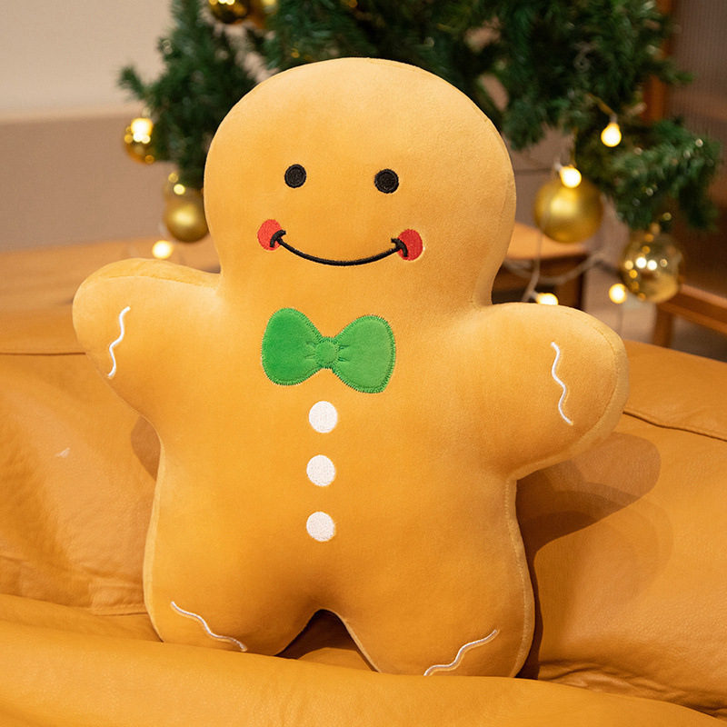 INS クリスマス装飾枕クリスマスツリー人形ソファリビングルームクッションベッド枕ジンジャーブレッドマンヘラジカ|undefined