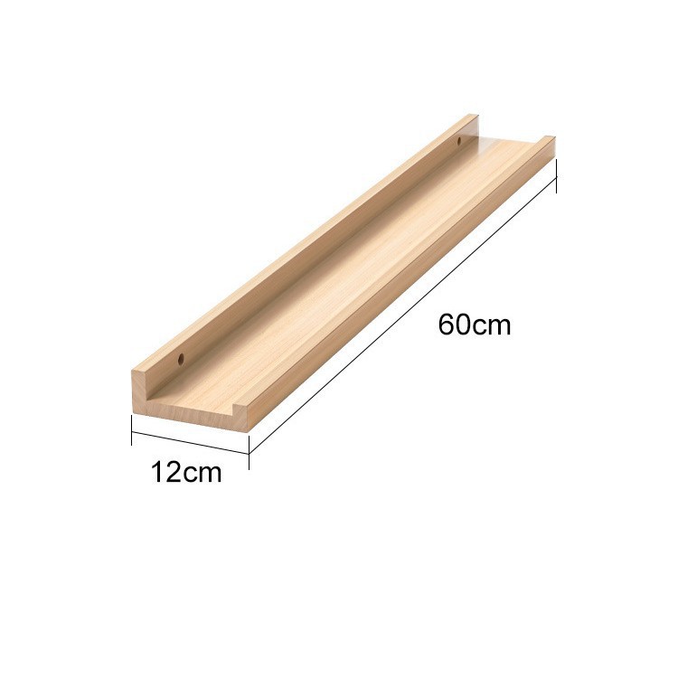 Estante de exhibición de caja ciega Estante de almacenamiento para pared de madera maciza en la pared Estante de almacenamiento de tablero de una sola palabra