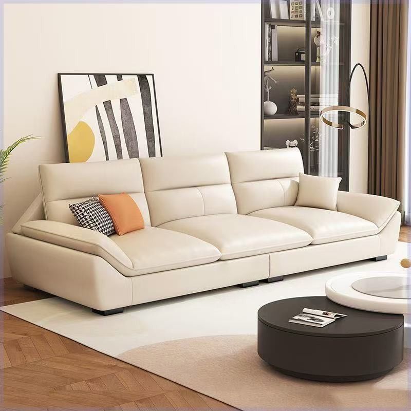 Nordic Cream-Style Fabric Sofa for Home Use in Small Apartments, Modern Minimalist Tech Fabric Sofa for Rental Homes, Light Luxury Combination
