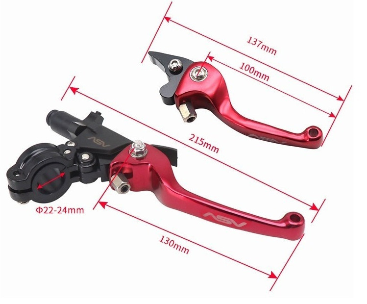 Supply of Off-Road Motorcycle Asv Second Generation Forged Black Seat Aluminum Alloy Cnc Brake Lever Clutch Handle