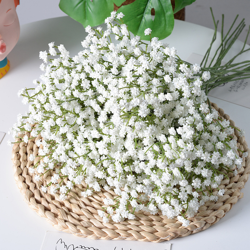 White Gypsophila Artificial Flowers Wedding Bouquet Home