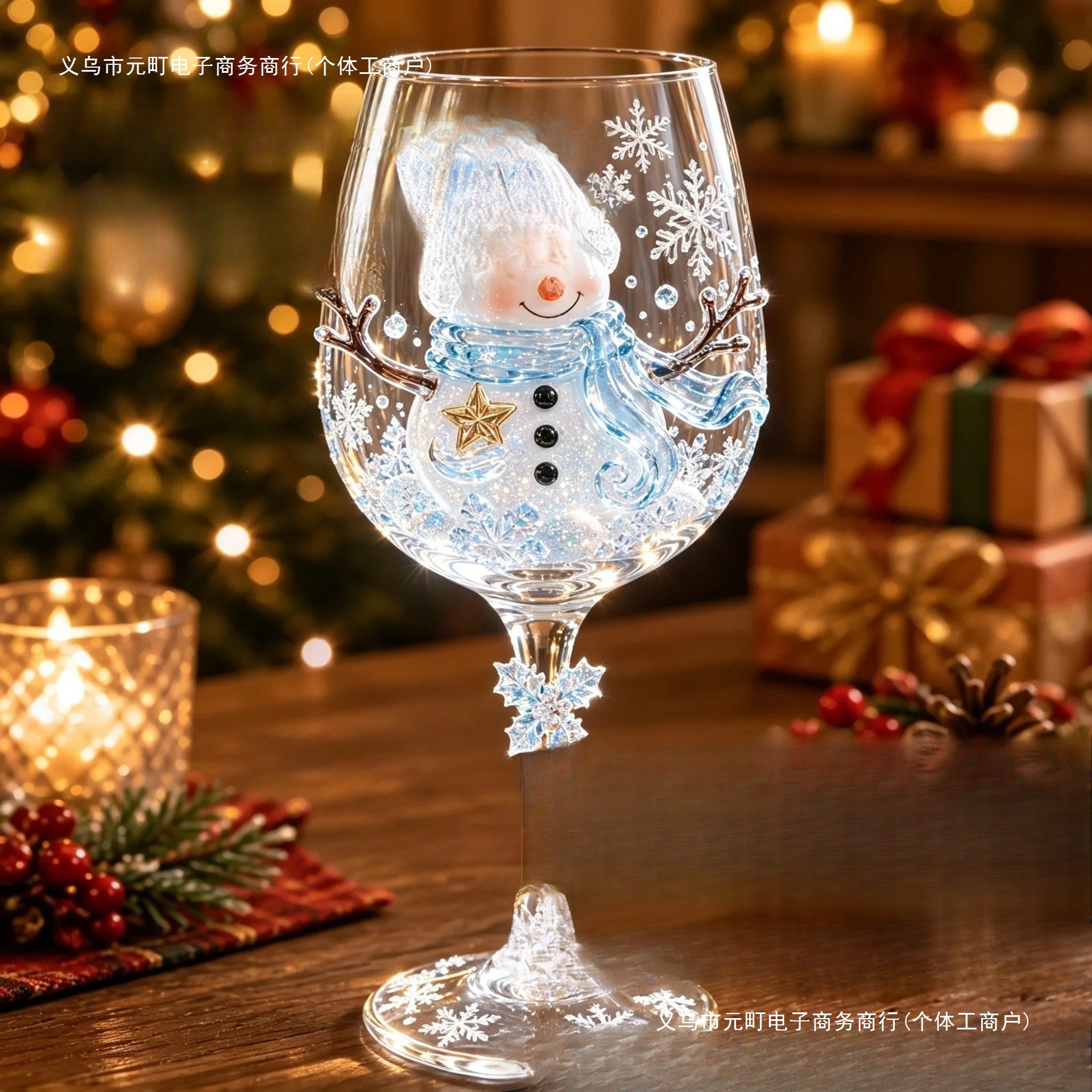 Copa de Vino Decorativa Navideña de Plástico PET Decorativa para Navidad image 5