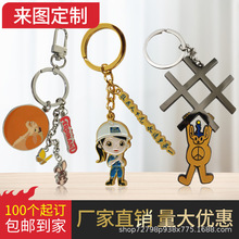 金属钥匙扣定制logo锌合金烤漆滴胶景区文创卡通周边钥匙挂件挂饰