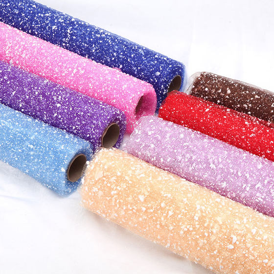 Flower paper edge long snow point gauze flower wrapping paper bouquet packaging gauze material flower shop supplies material wholesale