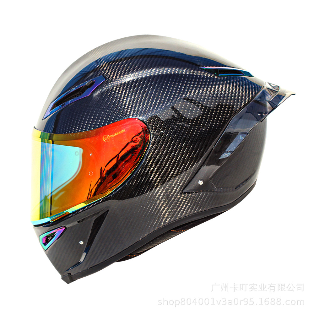 IRONKING carbon fiber helmet Street running locomotive full helmet IK-619 locomotive helmet