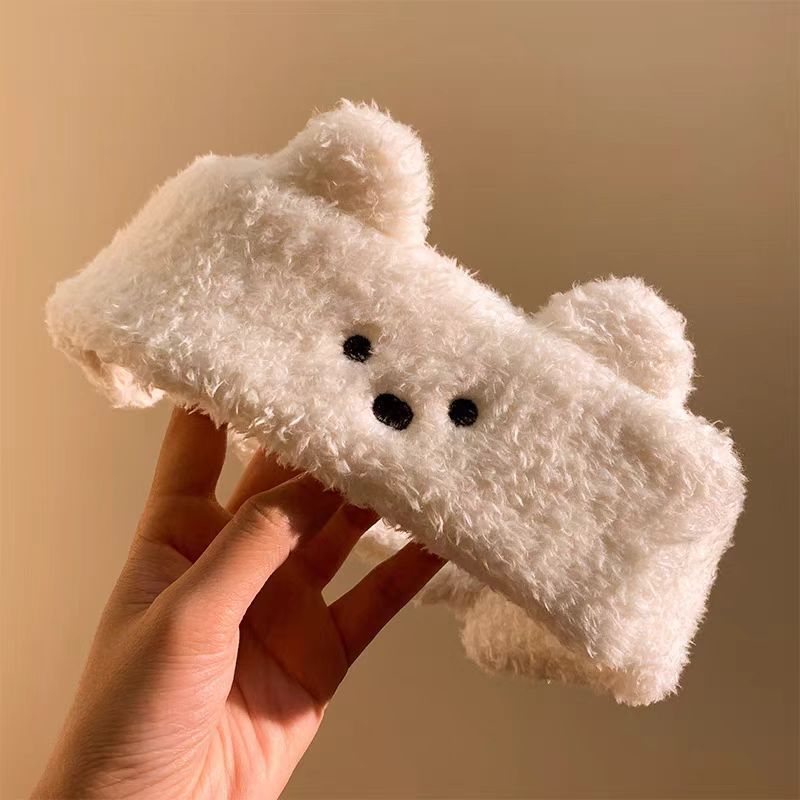 かわいいパンダの耳の毛の束の女性のマスクをつけて顔を洗う専用のカチューシャはマジックテープの髪飾りを調節することができます。|undefined