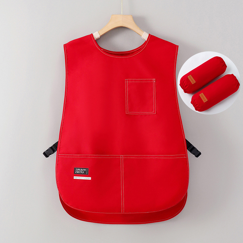 Chaleco delantal hombro red red cocina doméstica 2025 nuevo trabajo impermeable a prueba de aceite impresión de logotipo personalizado femenino
