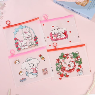 定制创意可爱小兔子拉链袋塑料半透明磨砂袋小饰品内衣自封收纳袋