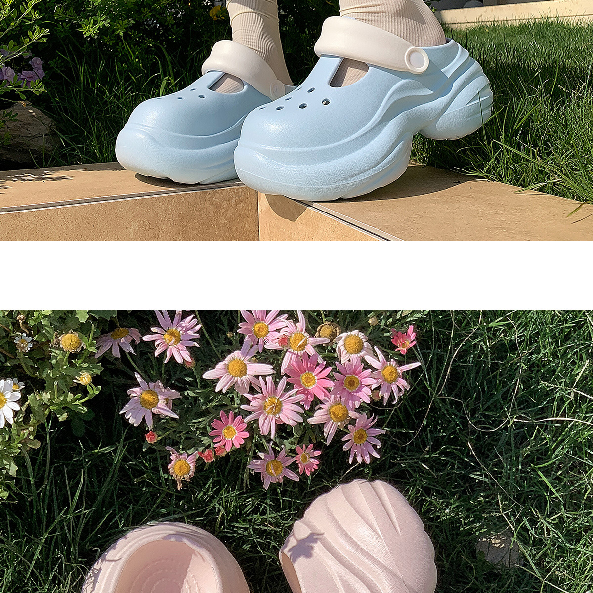 Eva Clogs Women Non-slip Thick-soled Beach Slippers Summer Shoes_voghion.com