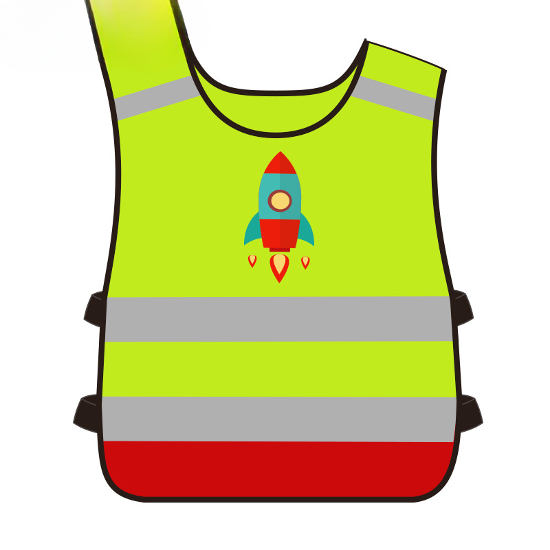 SFVest chaleco reflectante para niños a través de la carretera ropa de seguridad de tráfico para niños de jardín de infantes ropa reflectante de seguridad para estudiantes