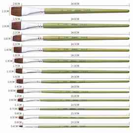 马利牌G1860绿杆水粉画笔单支水粉颜料美术画笔马毛水粉笔水彩笔