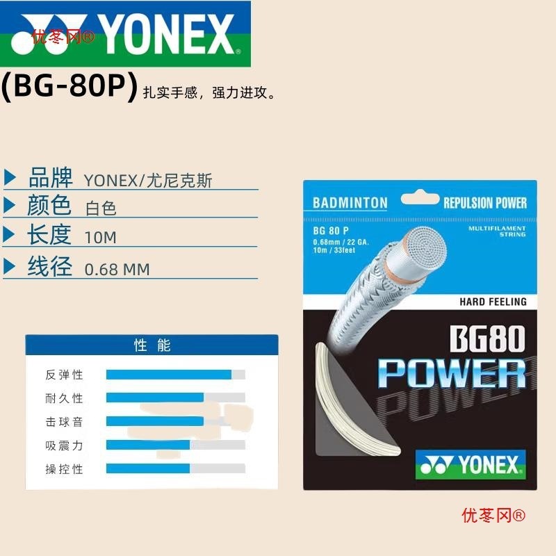 羽毛球羽线BG95耐打高弹yyBG65/66/80P球拍耐久拍线|undefined