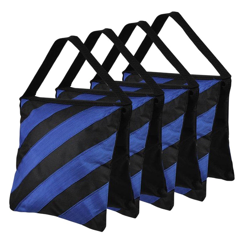Dos colores a rayas película y televisión bolsa de arena fotografía bolsa de arena de la pierna mágica bolsa de arena de lona de peso bolsa de arena de equilibrio de cine y televisión plegable