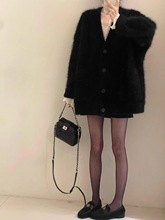 2205秋季新款外套女长毛水貂绒开衫加厚宽松外套慵懒风外穿打底