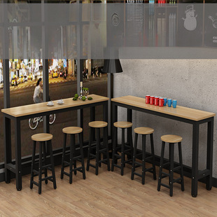 Wall-Mounted Bar Table, Simple Home Dining Table, Narrow Table, Long Table, High Table, Milk Tea Shop Table and Chair Combination, Bar Table and Chairs