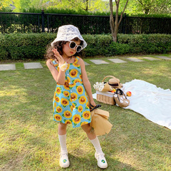 Girls' Sunflower Small and Fresh Tank Top Dress Princess Dress 24 Summer New Model Foreign Trade Children's Clothing Distribution