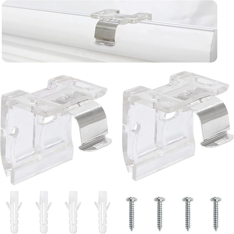 Louver Plastic Iron Bracket 1 with Screw Glue, Curtain Fixing Installation Code Bracket Curtain Fixing Bracket Code Louver Plastic Iron Bracket 1 with Screw Glue, Curtain Fixing Installation Code Bracket Curtain Fixing Bracket Code