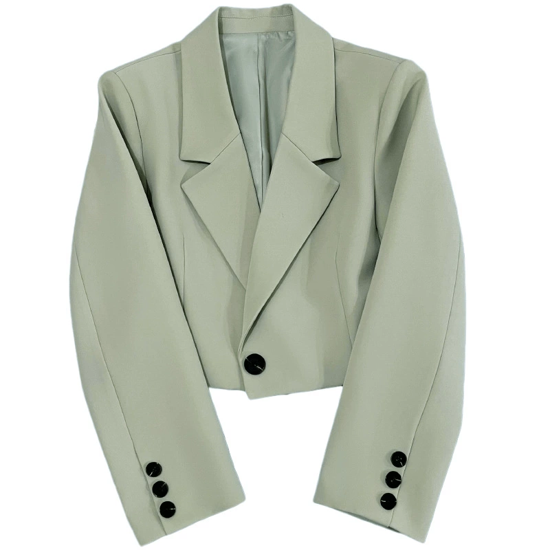 Cropped Blazer for Teen Girls, Short Suit Jacket, Spring Versatile Style, Sizes S–XL