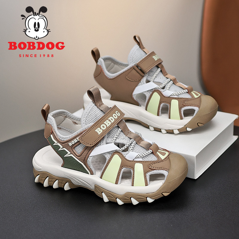 Sandalias Babudou para niño Baotou Summer 2025 nuevos niños de mediana edad zapatos de playa para niños antideslizantes de suela blanda