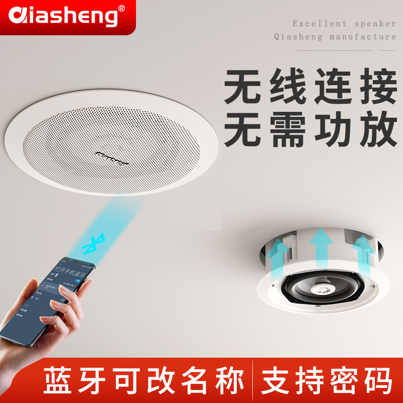 Qiasheng Wireless Bluetooth Ceiling Speaker Subwoofer Ceiling Speaker Store Dedicated Embedded Ceiling Speaker