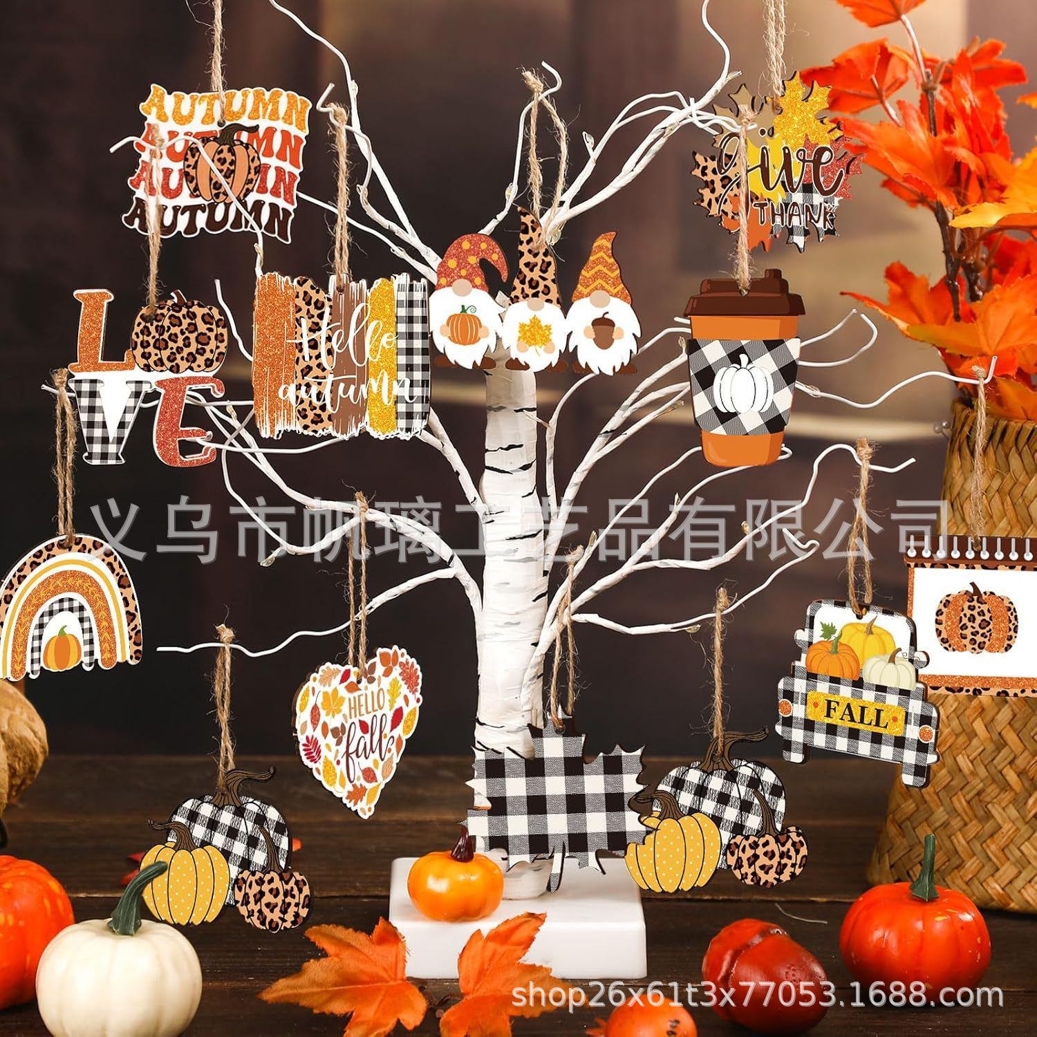 Autumn Thanksgiving Tree Suspension Decoration Valley Maple Leaf…