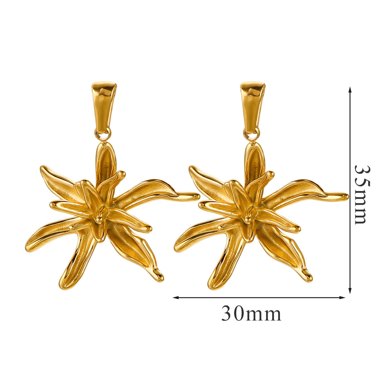 Acero inoxidable 18K dorado flores creativas en el viento nicho collar DIY de verano alta sensación accesorios