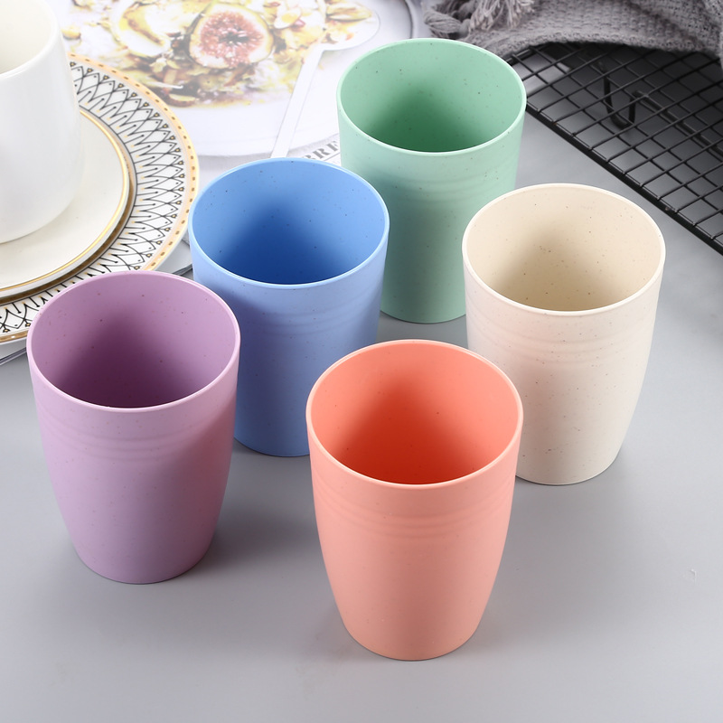 Small Water Cup, Wheat Straw Cup, Couple Children Water Cup, Household Mouthwash Cup, Portable Toothbrush Cup, Wholesale