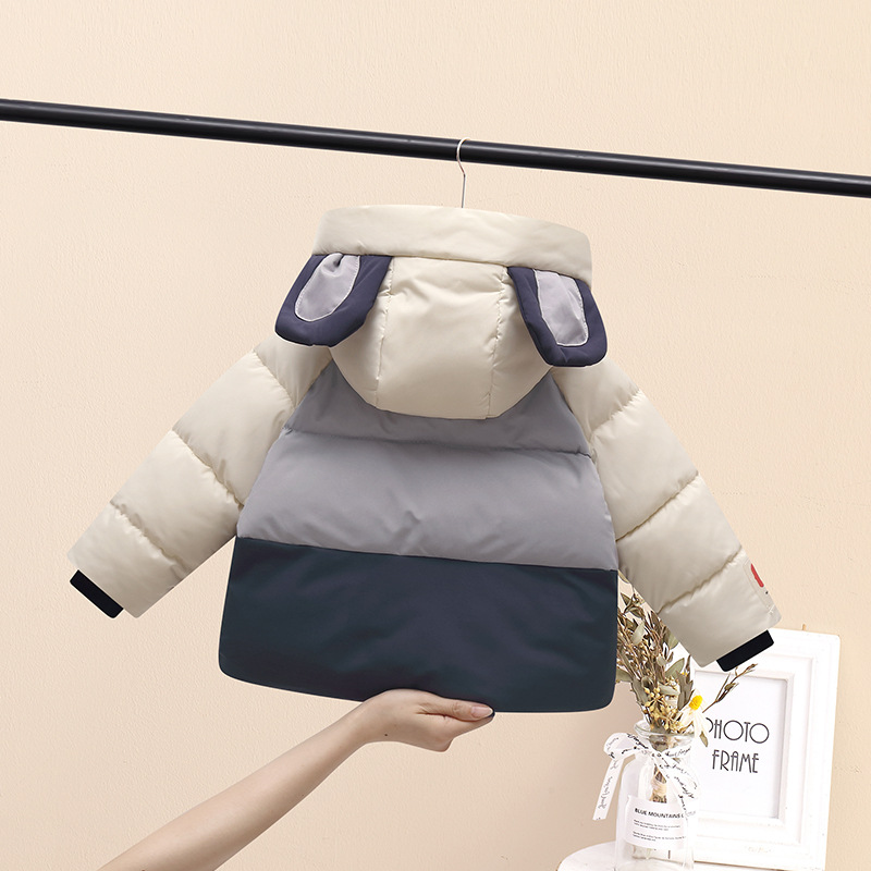 Chaqueta de plumón para niños, nueva colección otoño-invierno 2024, abrigo grueso para bebés y niños pequeños, estilo coreano para niños y niñas