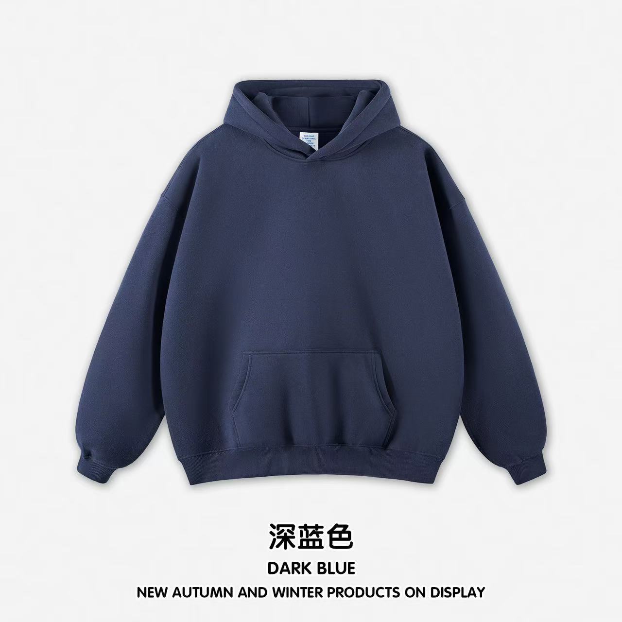 Amazon Cross-Border Tide 350G Scamper Hooded Sweater Set Oversize American Hoodless Hombre y Hombre