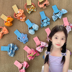 新款韓版可愛卡通蝴蝶結髮圈甜美女孩網紗碎花高彈不傷發寶寶頭繩