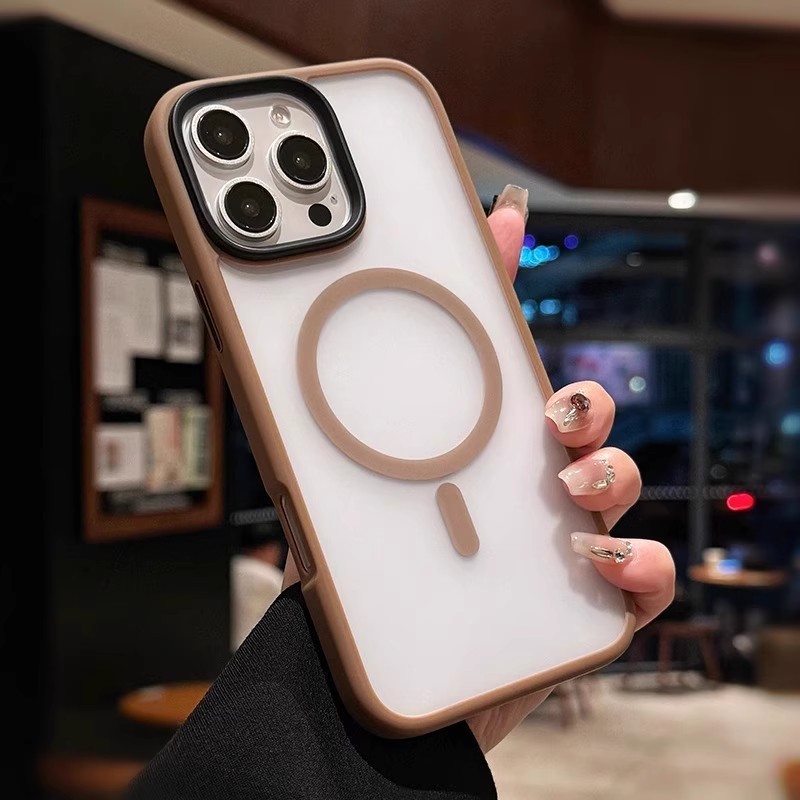 柔彩肤感磁吸适用iPhone17promax手机壳磨砂半透苹果16防摔保护套|undefined