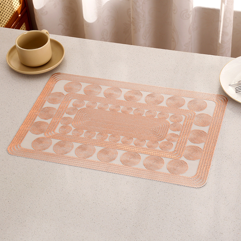 Alfombra cuadrada hueca alfombra europea simple alta alfombra occidental impermeable a prueba de agua alfombra de tazas de PVC INS bandera de mesa de aire al por mayor