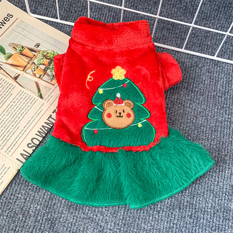 160g Weight Pet Clothing Type Of Pet Supplies 1 Piece Quantity Holiday, Daily, Festival Occasion Polyester Material Christmas Festival Elk Pattern Winter Season Cute Style Cute Polyester Christmas Elk Pet Clothing 4