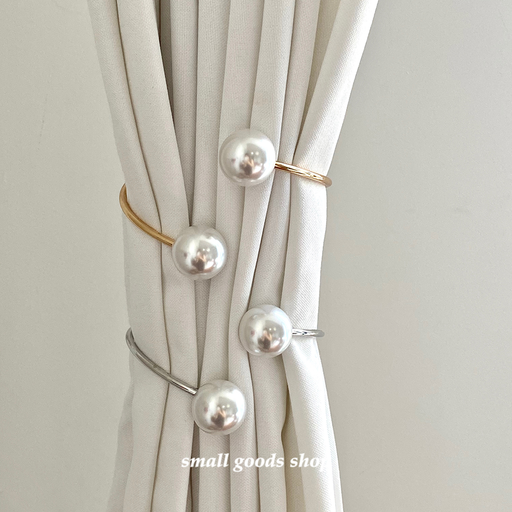 소품 식료품점 진주 금속 커튼 링 버클 라이트 럭셔리 스타일 다기능 버클 스크린 창 장식 액세서리 커튼