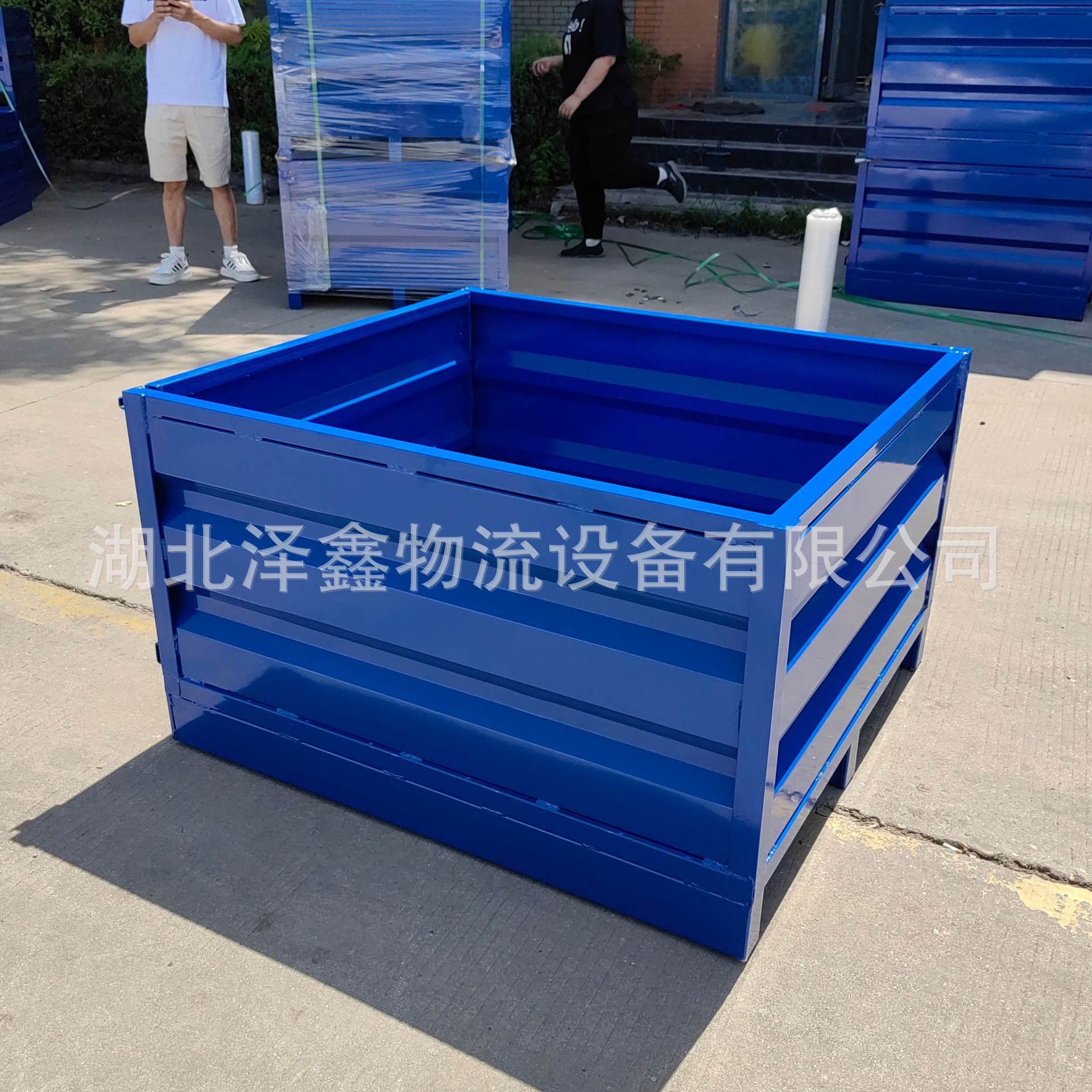 湖北厂家批发折叠可堆垛铁 车间物料箱 加强型铁箱金属周转箱