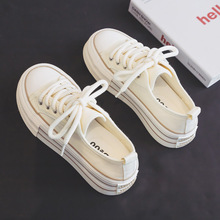 春季超火厚底帆布鞋女鞋2024新款爆款休闲布鞋百搭板鞋球鞋小白鞋